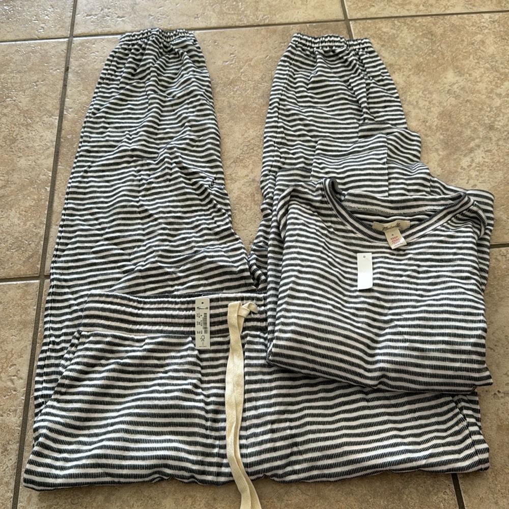 NWT Madewell Striped Saunter Lounge Set - Picture 5 of 6